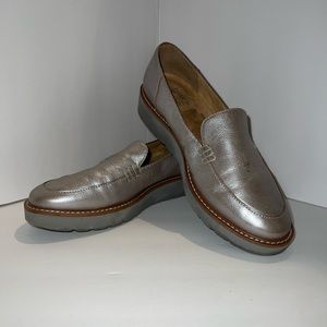 Naturalizer Andie metallic silver loafer